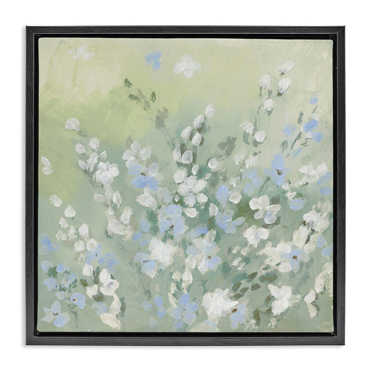 Stupell Industries Wispy Willows White Wildflowers Framed Floater Canvas Wall Art Design by Lanie Loreth